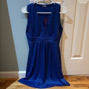 Elegant Blue Sleeveless Dress